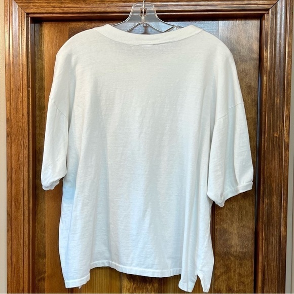 Vintage Disney Walt Disney Studios Mickey SS T Shirt White with Gold Design OSFM - Picture 2 of 9